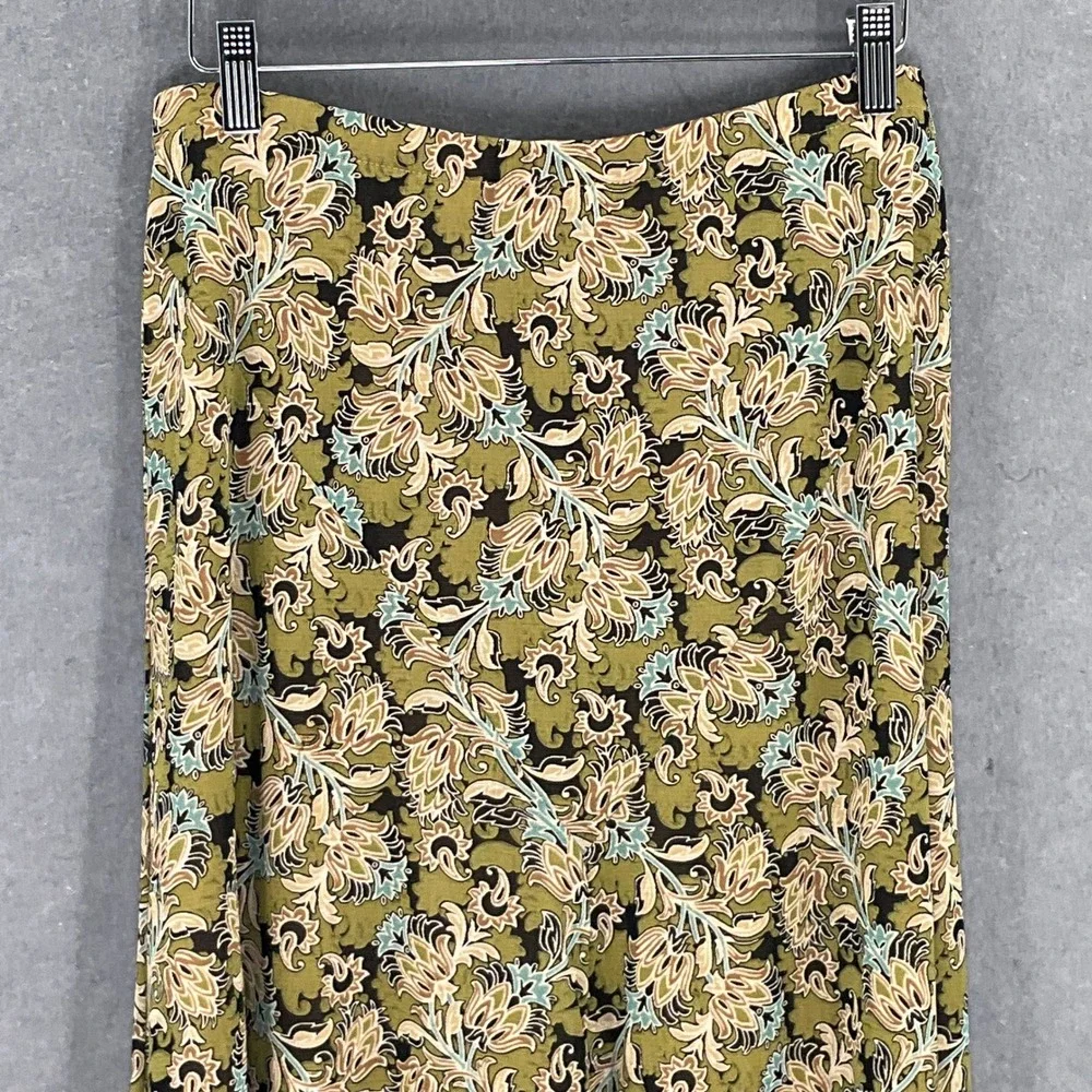 Emma James Floral Mesh Midi Skirt Women's‎ Sz M Lace Hem Gobincore Forest Fairy